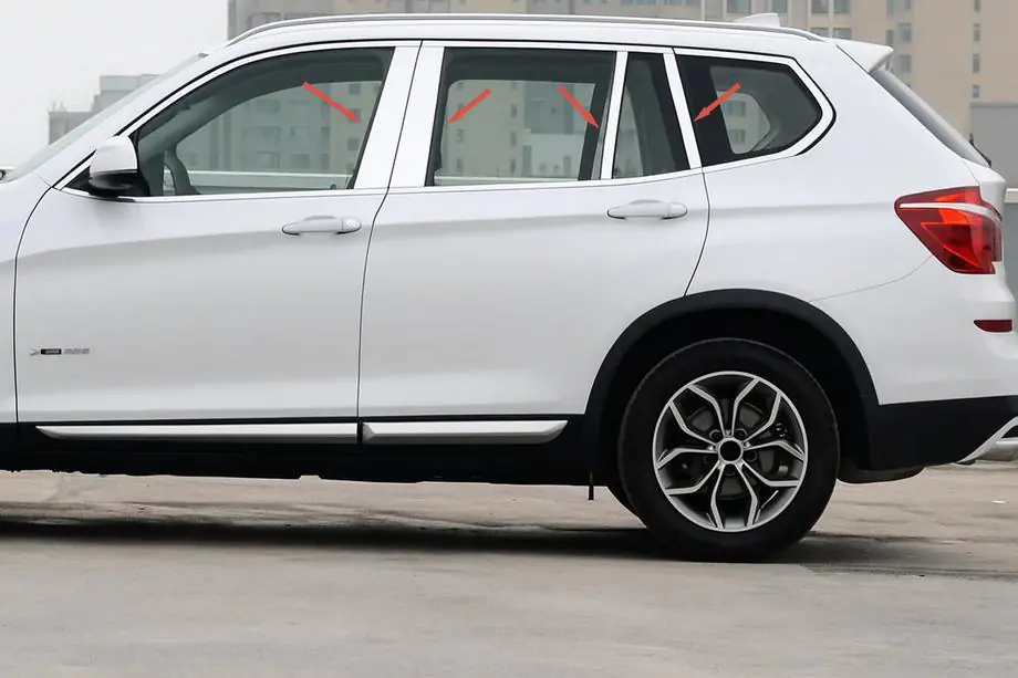 BMW X3 F25 2011–2018 Dørstolpebeklædning (rustfrit stål) Image