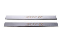 Peugeot 207 2006–2014 Carmos dørtrinslister (2 stk., rustfrit stål) foto 2