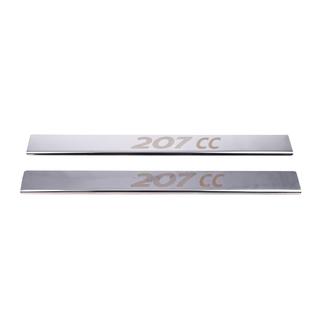 Carmos dørtrinslister (2 stk., rustfrit stål) Peugeot 207 2006–2014 foto 2