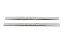 Seat Leon 2013–2020 Dørtrinslister Carmos (2-dørs, rustfrit stål) foto 2