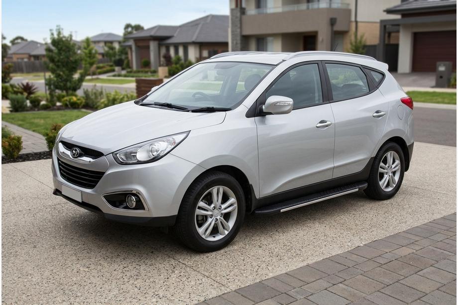 Hyundai IX-35 2010–2015 Sidetrin Bosphorus Grey (2 stk., aluminium) Image