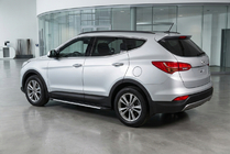 Hyundai Santa Fe 3 2012–2018 Sidetrin Bosphorus Grey (2 stk., aluminium) foto 1