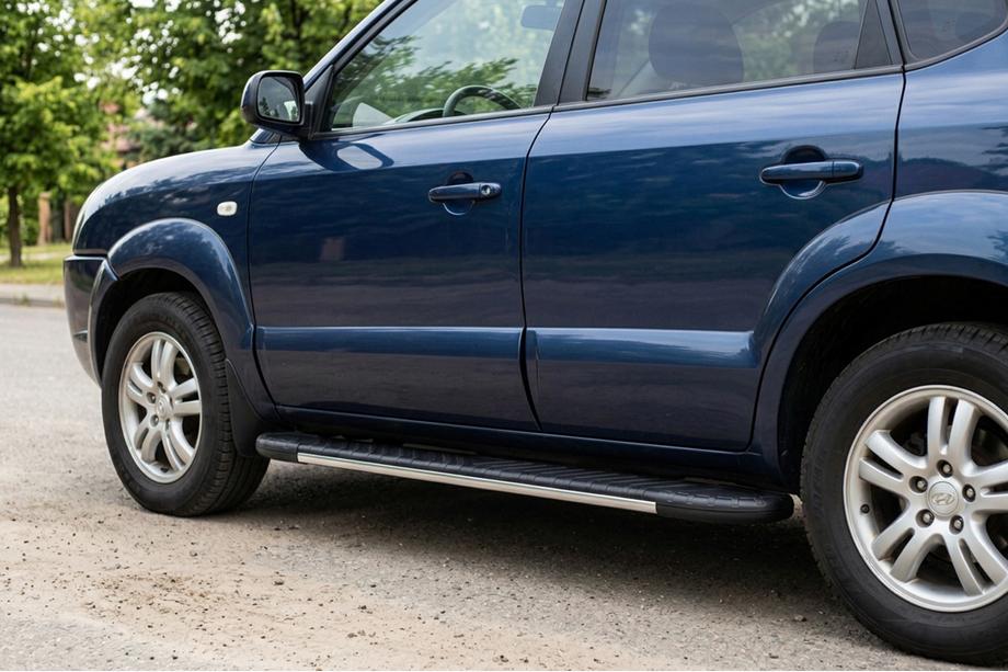 Hyundai Tucson JM 2004– Sidetrin Bosphorus Grey (2 stk., aluminium) Image