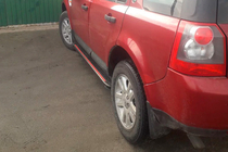 Land Rover Freelander II 2006–2014 Sidetrin Maya Red (2 stk., aluminium) foto 3