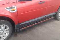 Land Rover Freelander II 2006–2014 Sidetrin Maya Red (2 stk., aluminium) foto 1