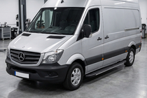 Mercedes Sprinter W906 2006–2018 Sidetrin Bosphorus Grey (2 stk., aluminium) Lang/Ekstra lang foto 1