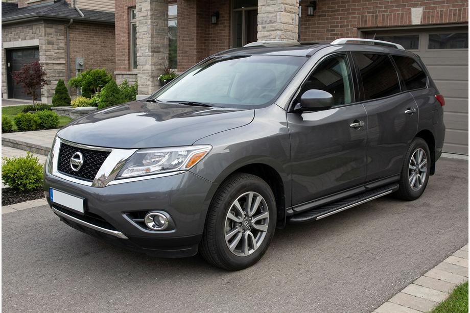 Nissan Pathfinder R52 2012–2021 Sidetrin Bosphorus Grey (2 stk., aluminium) Image