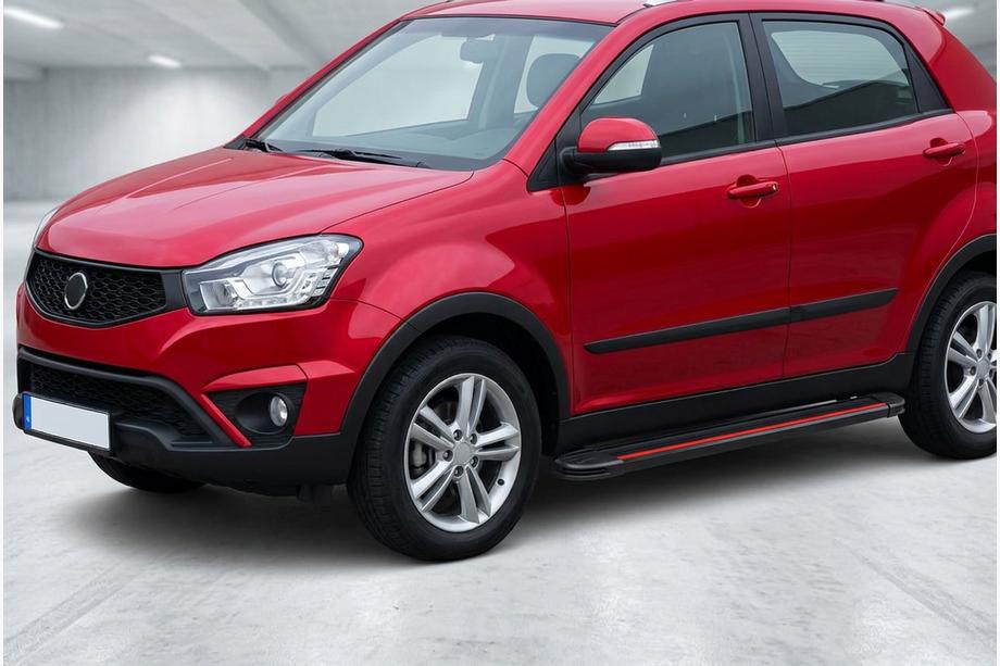 SsangYong Korando 2010–2019 Sidetrin Maya Red (2 stk., aluminium) Image