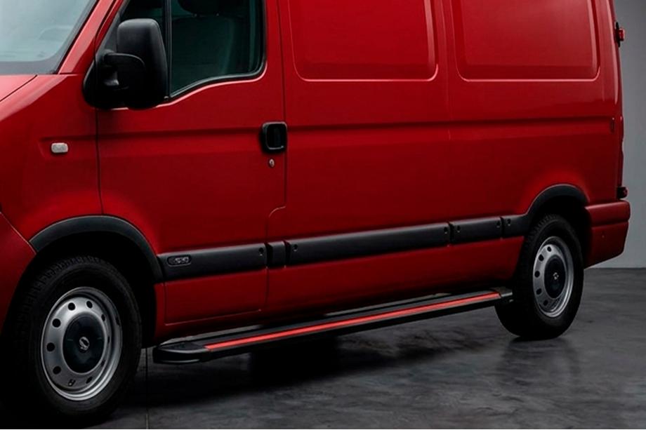 Renault Master 1998–2010 Sidetrin Maya Red (2 stk., aluminium) Image