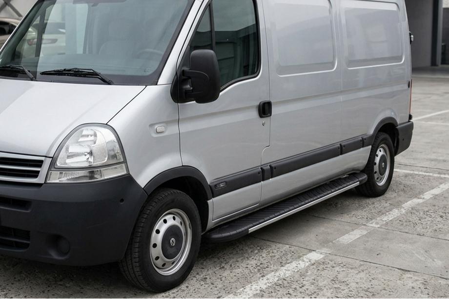 Renault Master 1998–2010 Sidetrin Bosphorus Grey (2 stk., aluminium) Kort akselafstand Image