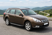 Subaru Outback 2009–2014 Sidetrin Bosphorus Grey (2 stk., aluminium) foto 1