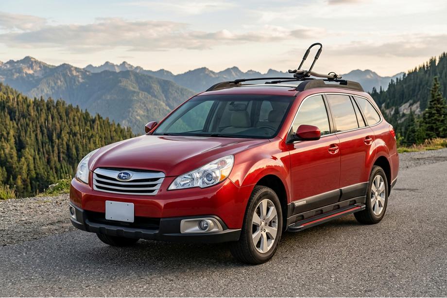 Subaru Outback 2009–2014 Sidetrin Maya Red (2 stk., aluminium) Image
