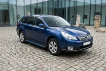 Subaru Outback 2009–2014 Maya Blue sidetrin (2 stk., aluminium) foto 1