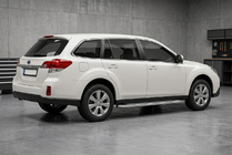 Subaru Outback 2009–2014 Sidetrin Maydos V2 (2 stk., aluminium ↗ rustfrit stål) foto 1