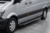 Volkswagen Crafter 2006–2016 Sidetrin Bosphorus Grey (2 stk., aluminium) Mellem akselafstand foto 1