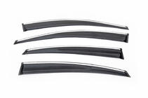 Hyundai Accent 2011–2017 Vindafvisere med krom SD (4 stk., Sunplex Chrome) foto 2