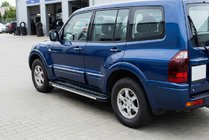Mitsubishi Pajero Wagon III 1999–2006 Sidetrin Maya V1 (2 stk., aluminium) foto 1