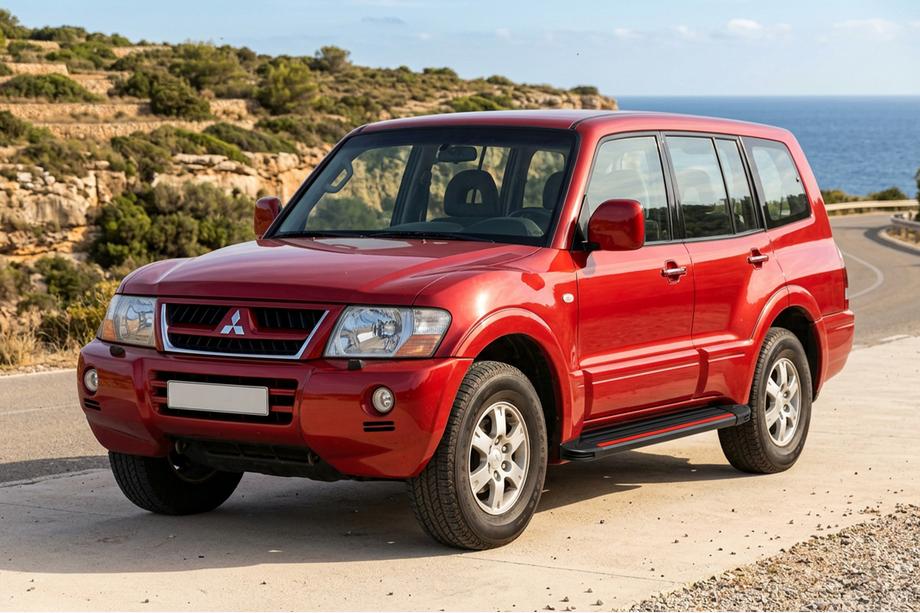 Mitsubishi Pajero Wagon III 1999–2006 Sidetrin Maya Red (2 stk., aluminium) Image