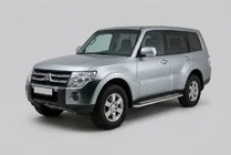 Mitsubishi Pajero Wagon IV 2006–2021 Sidetrin Maydos V2 (2 stk., aluminium ↗ rustfrit stål) foto 4
