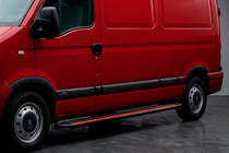 Opel Movano 2004–2010 Sidetrin Maya Red (2 stk., aluminium) foto 1
