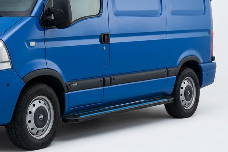 Opel Movano 2004–2010 Maya Blue sidetrin (2 stk., aluminium) Mellem akselafstand Image