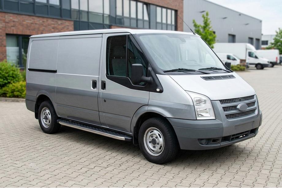 Ford Transit 2000–2014 BlackLine sidetrin (2 stk., aluminium) Image