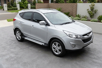 Hyundai IX-35 2010–2015 Sidetrin New Vision Grey (2 stk., aluminium) foto 2