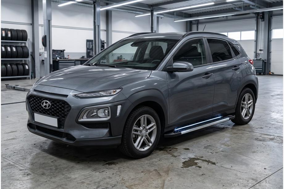 Hyundai Kona 2017–2023 Sidetrin RedLine Black (2 stk., aluminium) Image