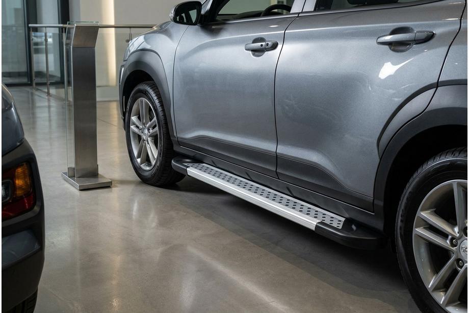 Hyundai Kona 2017–2023 Sidetrin New Vision Grey (2 stk., aluminium) Image