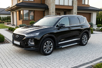 Hyundai Santa Fe 4 2018–2023 Sidetrin New Vision Grey (2 stk., aluminium) foto 1