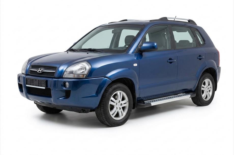 Hyundai Tucson JM 2004– Sidetrin New Vision Grey (2 stk., aluminium) Foto 1