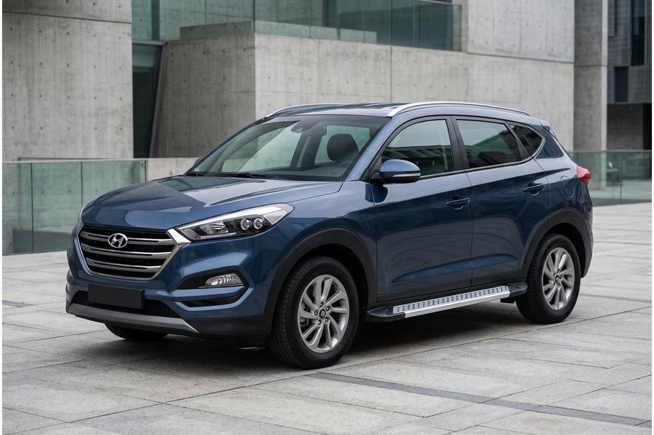 Hyundai Tucson TL 2016–2021 Sidetrin New Vision Grey (2 stk., aluminium) Image