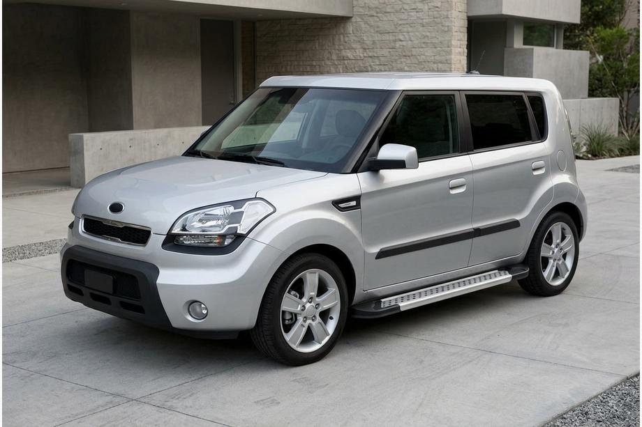 Kia Soul I 2008–2013 Sidetrin New Vision Grey (2 stk., aluminium) Image