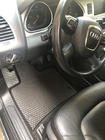 Audi Q7 2005–2015 EVA gulvmåtter (sorte) 3 rækker (6 måtter) foto 2