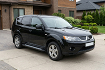 Mitsubishi Outlander 2006–2012 New Vision Black sidetrin (2 stk., aluminium) foto 1