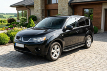 Mitsubishi Outlander 2006–2012 Sidetrin Tayga Black (2 stk., aluminium) foto 1