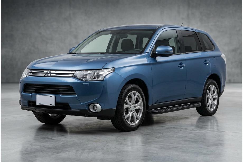 Mitsubishi Outlander 2012–2021 Sidetrin Tayga Black (2 stk., aluminium) Image