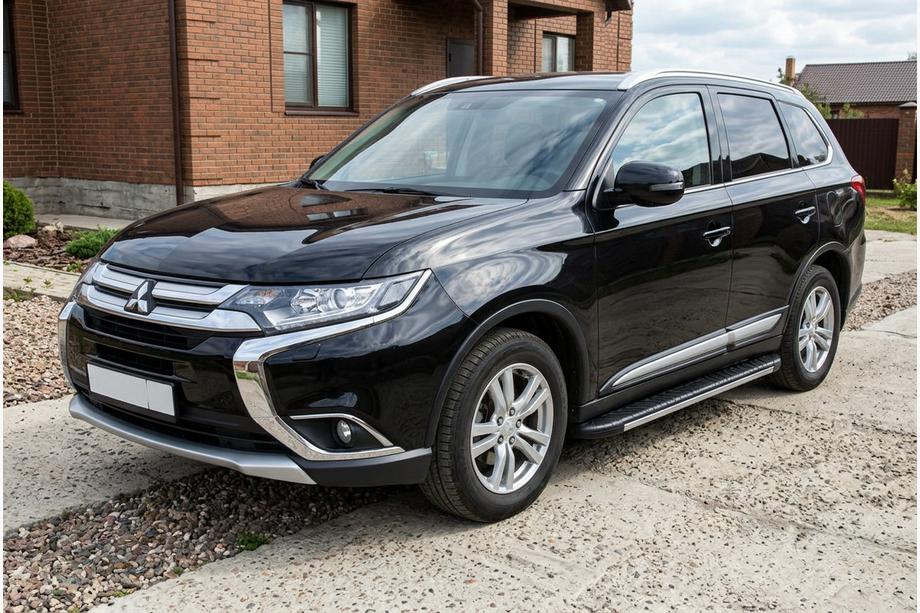 Mitsubishi Outlander 2012–2021 Sidetrin Bosphorus Grey (2 stk., aluminium) Image
