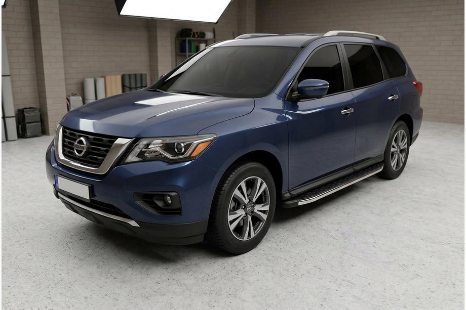 Nissan Pathfinder R52 2012–2021 BlackLine sidetrin (2 stk., aluminium) Image