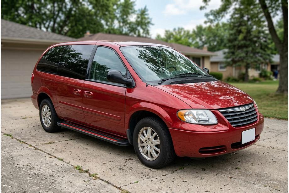 Chrysler Voyager 2001–2007 Sidetrin Maya Red (2 stk., aluminium) Image