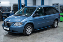 Chrysler Voyager 2001–2007 Maya Blue sidetrin (2 stk., aluminium) foto 1