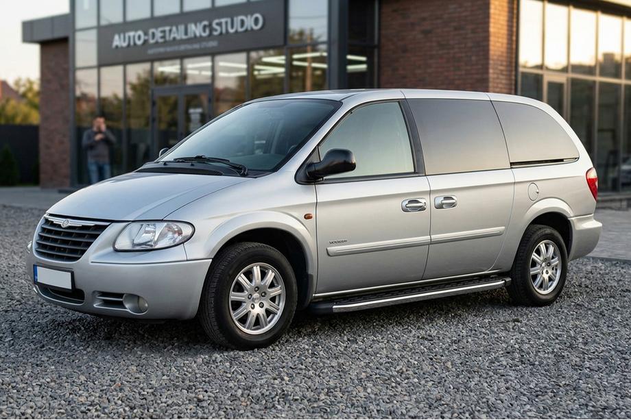 Chrysler Voyager 2001–2007 BlackLine sidetrin (2 stk., aluminium) Image
