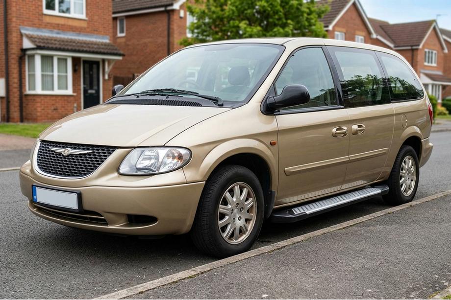 Chrysler Voyager 2001–2007 Sidetrin Allmond Grey (2 stk., aluminium) Image