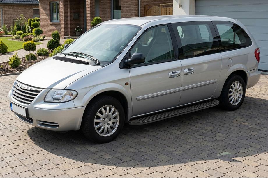 Chrysler Voyager 2001–2007 Sidetrin Tayga Black (2 stk., aluminium) Image