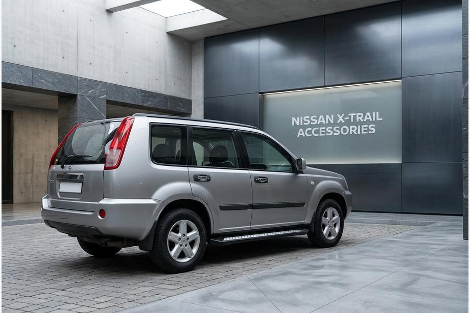 Nissan X-trail T30 2002–2007 Sidetrin New Vision Black (2 stk., alu.) Image