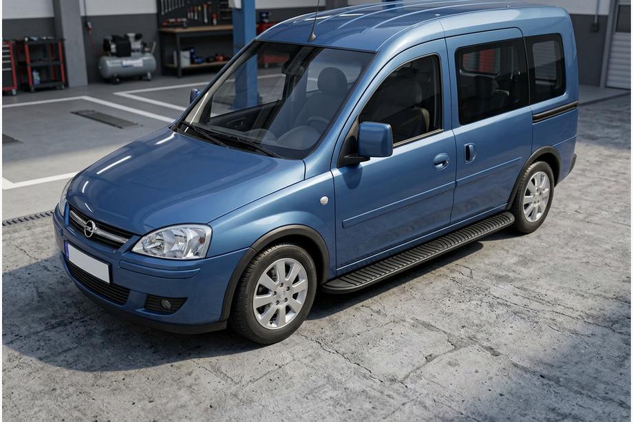 Opel Combo 2002–2012 Sidetrin Tayga Black (2 stk., aluminium) Image