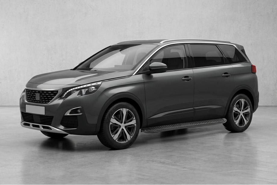 Peugeot 5008 2016–2023 Sidetrin Tayga Black (2 stk., aluminium) Image