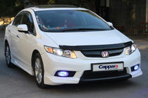 Honda Civic Sedan IX 2011–2016 Motorhjelmsdeflektor (EuroCap) foto 2
