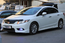 Honda Civic Sedan IX 2011–2016 Motorhjelmsdeflektor (EuroCap) foto 3