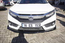 Honda Civic Sedan X 2016–2021 Frontlæbe til forreste kofanger V1 (sort) foto 4